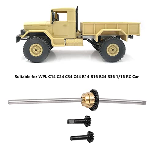 RC Metal Differential Gear Middle Axle Modification Kit Aluminum Alloy Heavy Duty Drivetrain Upgrade Assembly Enhanced Off Road Traction Part for WPL C14 C24 C34 1 16