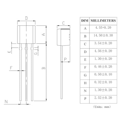 DS18B20 Temperature Sensor Digital Thermometer -55°C to 125°C (Pack of 10pcs) - style: DS18B20