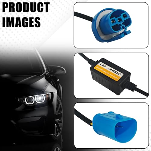 Car LED CAN Bus Decoder, 9007 Load Resistor Turn Signal Harness Adapter, Anti-Flicker Error Decoder Resistor Universal for LED Headlight Tail Light Conversion Kit (9007, 2PCS) - size: 9007