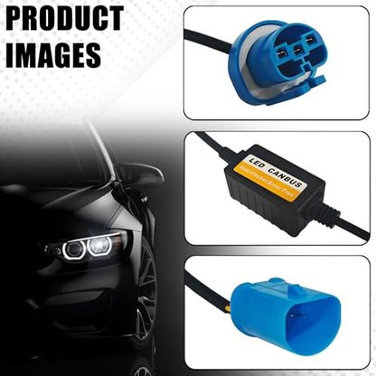 Car LED CAN Bus Decoder, 9007 Load Resistor Turn Signal Harness Adapter, Anti-Flicker Error Decoder Resistor Universal for LED Headlight Tail Light Conversion Kit (9007, 2PCS) - size: 9007