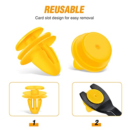 GOOACC 50Pcs 9.5mm Hole Door Trim Panel Retainer Clips | Compatible with Hyundai 82315-38000 Accent Azera Elantra Equus Santa Fe Sonata Tucson Veloster GM 94530565 - color: 50Pcs 9.5mm Clips