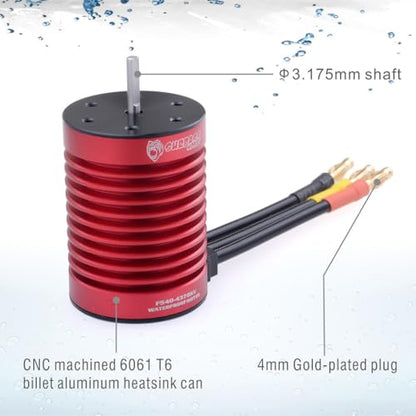 Surpass Hobby Waterproof F540 4370KV Brushless Motor Combo, 3650 Brushless Motor with 45A ESC Combo Set for 1/10 Scale RC Toys Indispensable Accessory for Modification Enthusiasts
