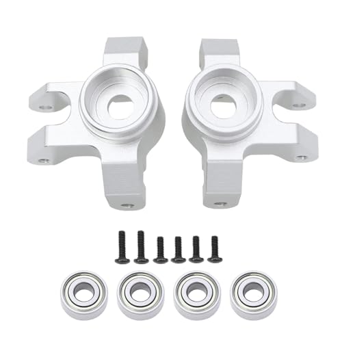 Rc Car Steering Cup for Losi for Mini for LMT 4X4 RTR-LOS01026 1/18 C Hub Front with Enlarged Bearing RC Brushed Monster Truck Car Parts(Silver,Steering Cup) - color: Silver, size: Steering Cup