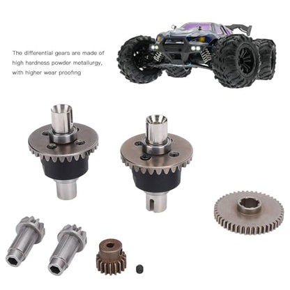 RC Differential Gear Set for SCY 16101 16102 16103 1/16 Scale RC Cars - High Hardness Metal Differentials and Gears Upgrade Set
