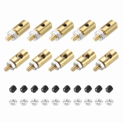 MECCANIXITY Linkage Stoppers Connecting Servo Arm, Push Rod with Nut and Screw for RC Airplane, D4x1.6mm D5x3mm 10 Pcs - size: D4x1.6mm; D5x3mm
