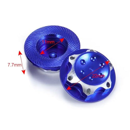 RC Cars Models Aluminum 11mm Hex Wheel Nuts Hub Cover for 1/8 RC Crawler Car Lock Self-Lock Replacement Upgrade Parts - color: Royal Blue