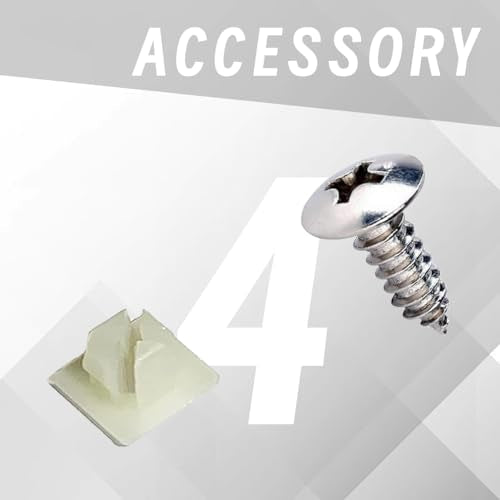License Plate Screws with Nylon Inserts - Stainless Steel Rust Proof License Plate Screws for Securing License Plates, Frames & Covers 4755299 3907444 A11719 - color: White-K6