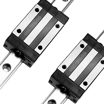 [2 Pack] HGR20/HGH20 150mm / 5.9inch Linear Sliding Rail Guide with 2 Pcs HGH20CA Linear Bearing Sliding Carriage Block for 3D Printer, CNC Machine and Routers (150mm) - size: 150mm