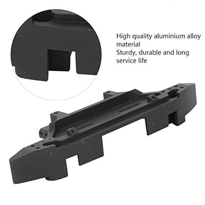 RiToEasysports Metal Front Bumper Upgrade for 1/10 RC Crawler Lightweight Aluminium Alloy Black 1 Piece