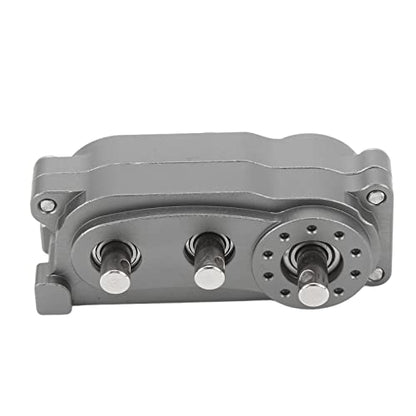 ZAWELYIO 2 Speed Gear Box Transfer Case for Axial SCX10 1/10 Scale Crawlers - 313mm WB CNC Machined with Dual Ratio Output (Ti Color) - color: Ti Color