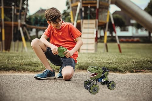 LEXiBOOK, Crosslander Tirex RC Car, RC57 | Dinosaur design, Smoke effects, Stunts, Rechargeable - style: Crosslander Tirex
