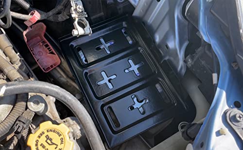 Heavy Duty Metal Battery Mount Tray For Vehicle Engine Maintenance | Black,Standard - size: Standard