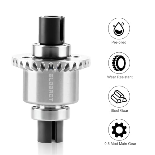 GLOBACT All Metal Oil Filled Differential 30T 0.8Mod for ARRMA Grom, 1PCS | Assembled Diff, Replace ARA311193, Only for 1/18 Granite GROM 1/14 Typhon GROM 1/16 Mojave GROM RC Truck Upgrade Parts - size: 1PCS