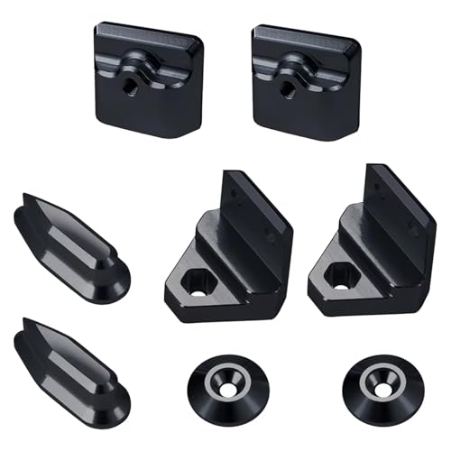RC Cars Crawler Parts Compatible with Limitless 1/7 RC All-Road RC Crawler Car Upgrade Parts Metal Tail Fins RC Car Tail Wing Mount Set(Black) - size: Black