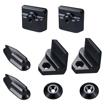 RC Cars Crawler Parts Compatible with Limitless 1/7 RC All-Road RC Crawler Car Upgrade Parts Metal Tail Fins RC Car Tail Wing Mount Set(Black) - size: Black