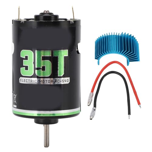 Dioche Brushed Electric Motor 540 Brushed Motor with Blue Heatsink for 1/10 RC Climbing Car Off Road Vehicle Racing Car 45T (35T) - size: 35T