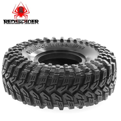 REDSPIDER • Rubber 1.9'' Crawler Tires 1/10 RC Crawler Tires OD 4.53'' for 1/10 RC Crawler Car TRX4 TRX6 Axial SCX10 90046 SCX10 III AXI03007 Tamiya CC01 D90 D110