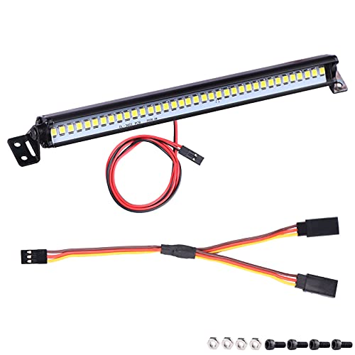 AIMROCK 150mm RC Car Light Bar Roof Lamp Kit w/36 LEDs for 1/10 Slash TRX-4 SCX10 Losi RC4WD D90 - size: 150mm