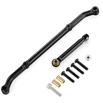MOHERO Aluminum Steering Link Arm Tie Rod for Axial SCX10 Upgrade - color: Black