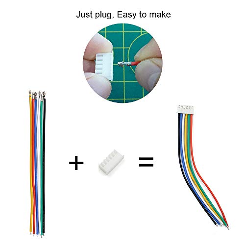 2.54mm XH Connector Socket Kit with pre-Crimped Cable Wire 2/3/4/5/6/7 Pin Housing JST Adapter Cable Male and Female Compatible with JST-XH Connector (Connector&Socket) - style: Connector&Socket