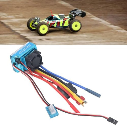 80A Brushless ESC, Water Proof Brake Power Regulation Electronic Speed Controller with 4mm Banana Female Plug for 1/10 RC Car RC Boat