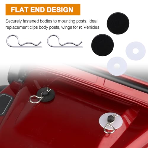 Hobbypark RC Body Clips (100) & Foam Body Washers(100) Nylon Body Washers(25) for Traxxas 1/10 Scale RC Cars Trucks, Replacement of 1834 1815 (Set of 225)