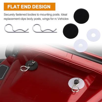 Hobbypark RC Body Clips (100) & Foam Body Washers(100) Nylon Body Washers(25) for Traxxas 1/10 Scale RC Cars Trucks, Replacement of 1834 1815 (Set of 225)