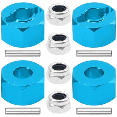 ShareGoo Steel CVD Drive Shaft Dogbone w/Hex Wheel Hubs Hex Adapter Compatible with MJX Hyper Go 14301 14302 1/14 RC Car (Black) - color: Black