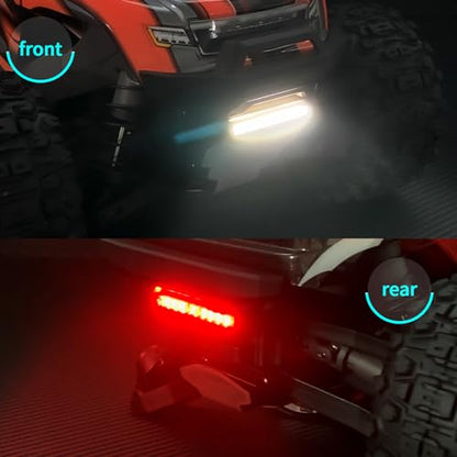 Led Headlight Taillight Light Bar for 1/16 Tra-xxas Mini Maxx | Small X Brushless 2S Rc 4Wd Off-Road Vehicle Upgrade Front Rear Light Kit