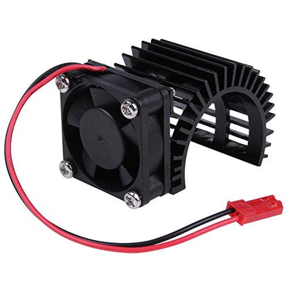 Hobbypark RC Brushless/Brushed 550 540 Motor Heatsink with Cooling Fan DC 5-6V for RC Crawler Car Truck Off Road Buggy Electric Engine