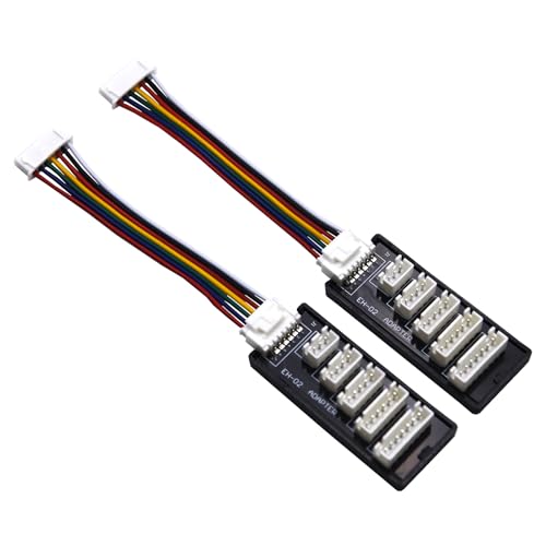 Blomiky 2 Pack JST-XH-7P to 2S-6S 7.4V-22.2V Charge Convert Boards and Balance Socket Cables for B6 C150 Balance Charge/XH-7P Board *2