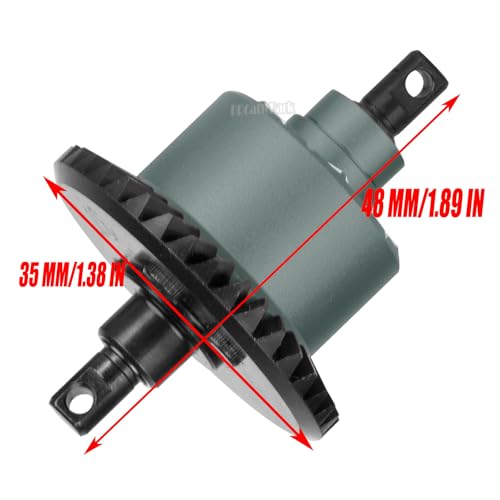 Front Rear 37T Differential Gear Upgrades Part for 1/10 Slash 4X4 (VXL)/Rustler 4X4 (VXL)/Stampede 4X4 (VXL)/Jato 4X4 (VXL) 4WD,XO-1,RC Steel #45 Diff Set Hop Ups,Titanium - color: Titanium - (37t Differential)