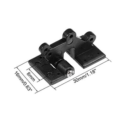 uxcell RC Hinges Adjustable Hatch Hinge L30 x W16 mm, for RC Model Airplane Parts Black 6pcs