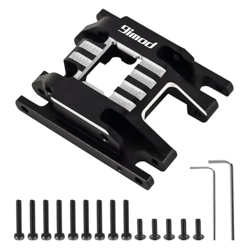 Aluminum Skid Plate Transmission Mount CNC Upgrade for TRX4M 1/18 RC Crawler - color: Black