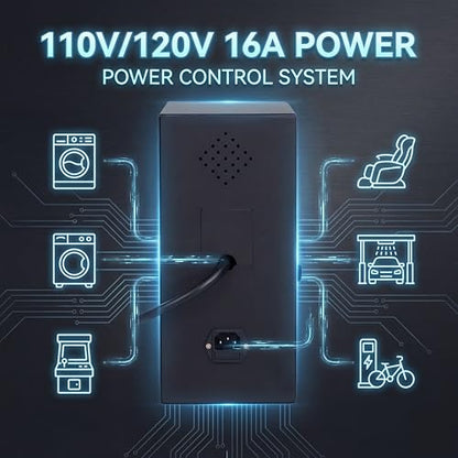 Sintron ST-002 Industrial Coin Operated Timer Control Power Box - 110V 16A Commercial Grade, 8-Channel Anti-Cheat Multi-Coin Acceptor Relay Box for Washing Machine, Arcade, Massage Chair, PCs