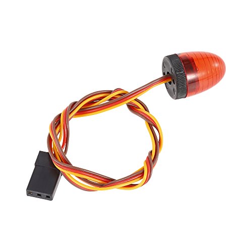 5 Modes Ultra Bright LED Lights Rotating Flashing Police Lamp for 1/8 1/10 RC Mode Crawler Truck Short Course Car CC01 D90 SCX10 4WD (Red) - color: Red