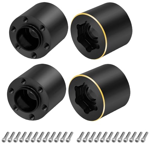 4Pcs RC Brass Weights 12mm Hex Hub Extended Wheel Hub Widen Adapters for 1.9inch Beadlock Wheels Rims Widen Adapter Axial SCX10 90046 TRX4 Wraith Gen7 Gen8 D90 CC01 1/10 RC Crawler (18mm) - color: 18mm