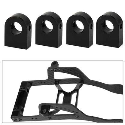 4PCS Body Post Mount CNC Aluminum for Axial SCX10 PRO 1/10 RC Crawler Upgrade,8G (Black) - color: Black
