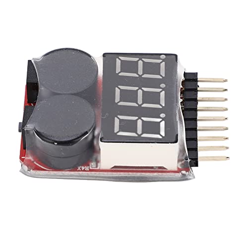 Alomejor Low Voltage Buzzer Alarm Battery Voltage Checker Real Time Viewing for RC Battery Maintenance