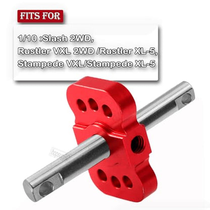 RC Aluminum Differential Locker Spool Diff Locker Mounts Upgrades Part for 1/10 Slash/Rustler/Stamped/Bandit 2WD RC Car,Alloy Differential Locker Spool HopsUp,Red