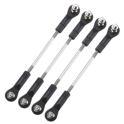 MECCANIXITY 4Pcs Adjustable Turnbuckles Camber Link, 79-89mm Turnbuckle Rod Steering Servo Linkage with M3 Ball Head Rod Ends for RC Car Replace Parts - size: 79-89mm