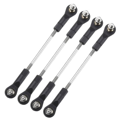 MECCANIXITY 4Pcs Adjustable Turnbuckles Camber Link, 79-89mm Turnbuckle Rod Steering Servo Linkage with M3 Ball Head Rod Ends for RC Car Replace Parts - size: 79-89mm