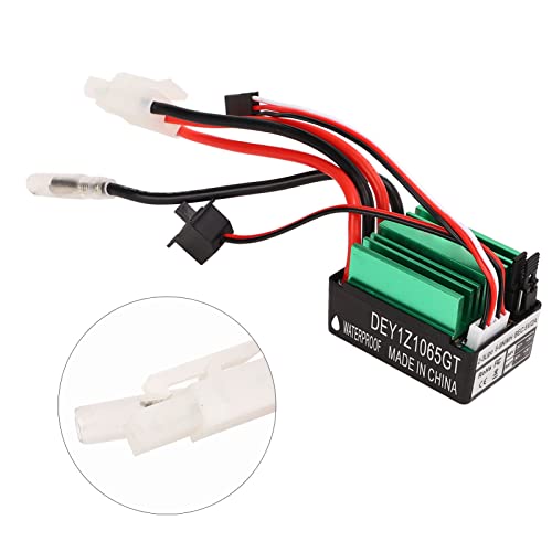 RC Brushed ESC,65A Waterproof Anti-Interference with Overheating Low Voltage Protection High Current ESC for RC Cars Boats Racing Marine Adventures Hobbyists