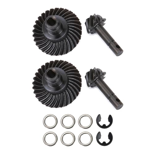 AMK 2 Sets Metal Reverse SCX10 III Bevel Gear, Ring Pinion Gear Set, -20% 8T-30T 1/10 Capra Underdrive Differential Axle Gears for RC Crawler Axial SCX10 Upgrades AR44 AR45 F9 (8T-30T Reverse) - size: 8T-30T Reverse