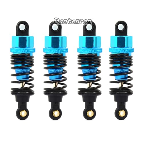 4Pack RC Car 102004 Adjustable Shock Absorber Damper Upgrade Parts Replacement Accessory 68mm For 1/10 RC On Road Drift Rally Car HSP 94102 94122 HPI Losi Axial Tamiya Redcat (Blue) - color: Blue