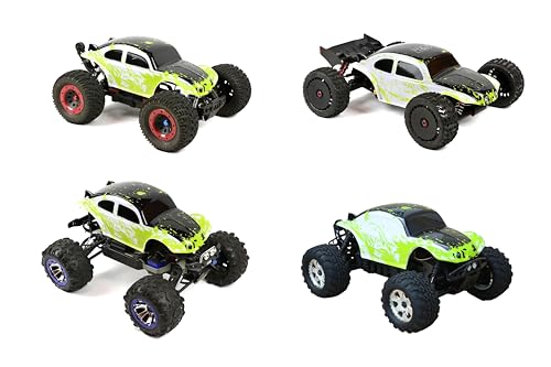 SummitLink Custom Body Compatible for 1/10 1/8 Scale RC Car or Truck (Truck not Included) (Muddy Green Over White/Black) - style: Muddy Green Over White/Black