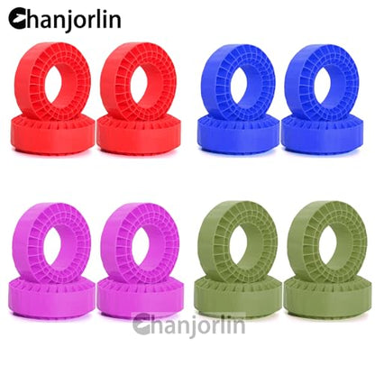1.9 RC Silicone Rubber Insert Foam Soft Waterproof 108x42mm Fit 118-122mm 1/10 Crawler Wheels Tires for 1:10 Crawler Car Traxxas TRX4 Axial SCX10 Capra RXB10 RC4WD D90 TF2 Gen8 4PCS (Red) | Fit 118-122mm 1/10 Crawler Wheels Tires - color: Red