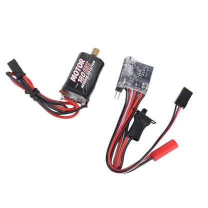 SUNGOOYUE Brushed ESC 30A Electric Speed Controller with Brake for 1/16 1/18 RC Cars, Metal Compact Design, Compatible with 2S Lipo N20 030 050 130 180 Motors DIY Mini RC Vehicles (53T)