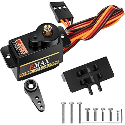 RC Servo Steering SCX24 Axial Servo Upgrade with Mount Bracket and Arm for RC Car Boat Model Parts SCX24 Upgrade Parts(Black)