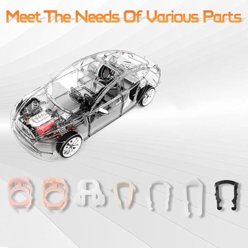 OTUAYAUTO Fuel Line Clips, 70PCS Fuel Line Retaining Clip Assortment Kit | Transmission Line Clips, Refrigerant Line Clip, 3/8 & 5/16 Fuel Line Retaining Clip Kit Compatible with Ford GM - size: 70Pcs 7 Sizes Clips for Ford GM